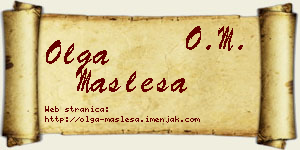 Olga Masleša vizit kartica